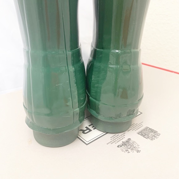 Original tall hunter green gloss rain boots - Picture 3 of 8